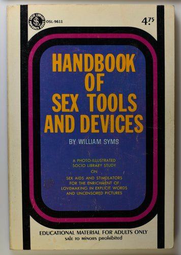 HANDBOOK OF SEX TOOLS AND DEVICES COVER